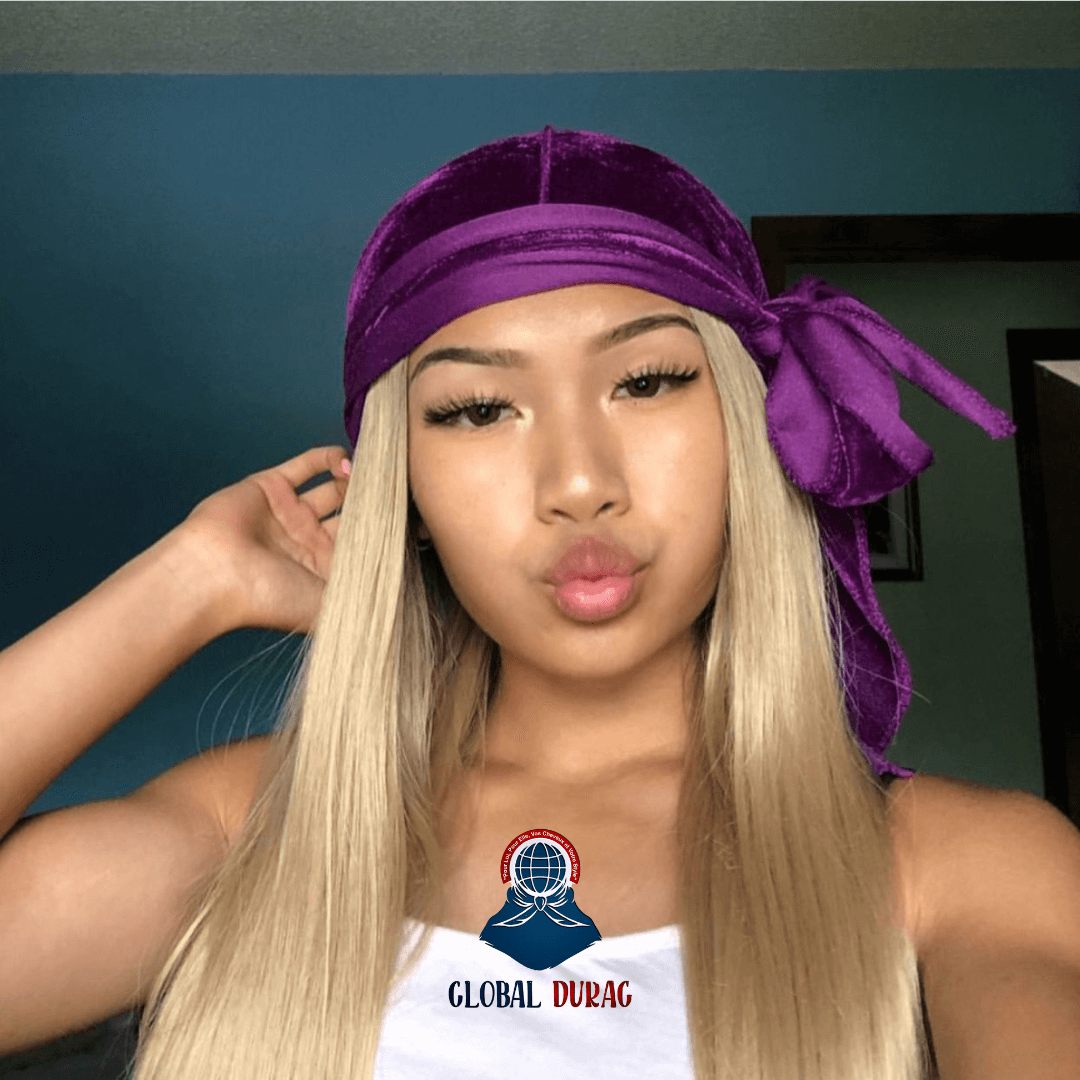 Durag En Velours + Bonnet Offert Violet Durag En Velours + Bonnet Offert Violet
