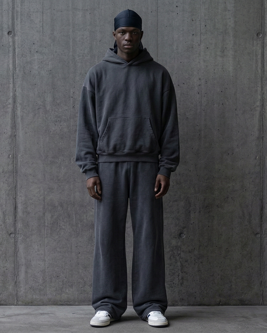 Durag en Satin Bleu Marine