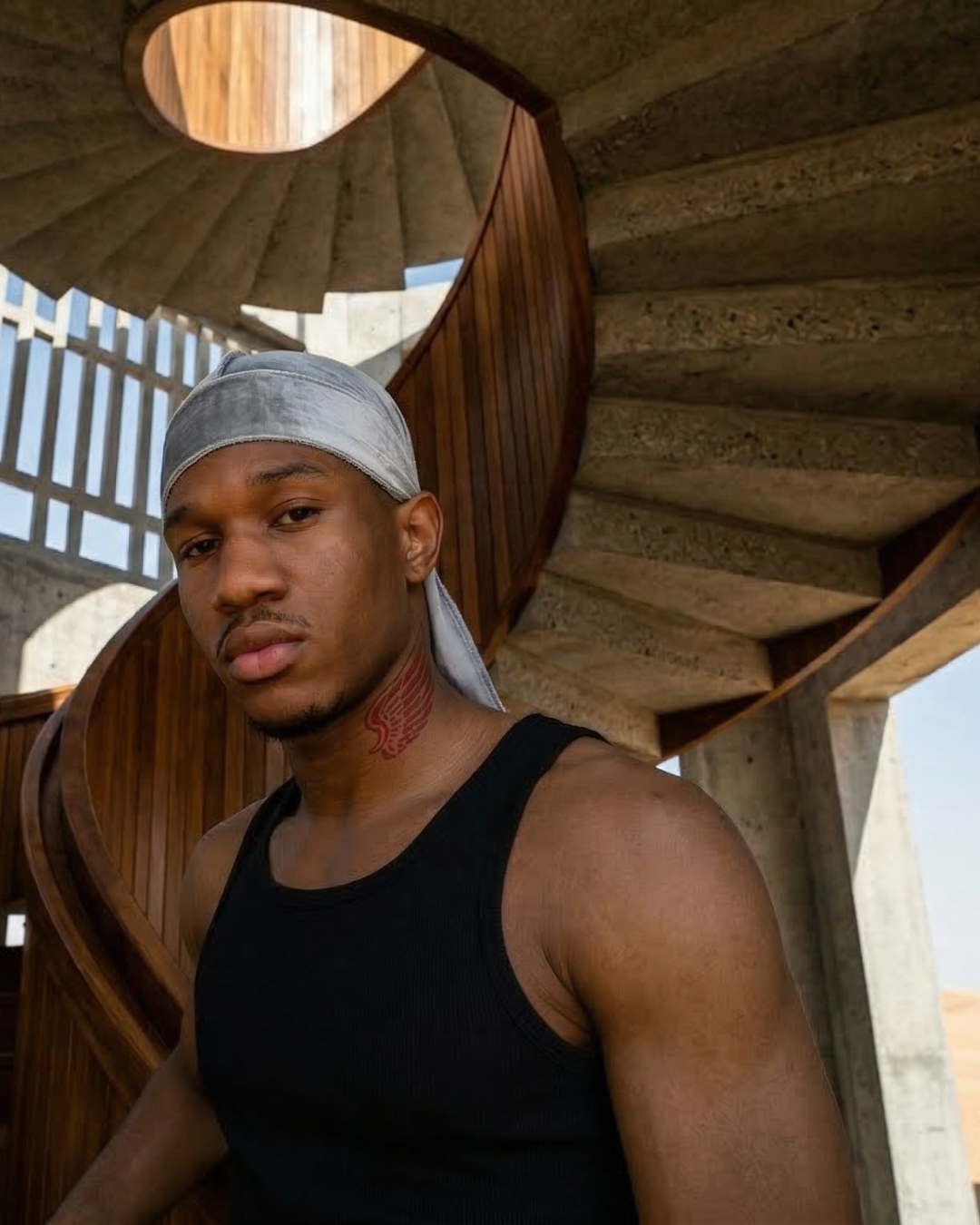 Durag En Velours Gris