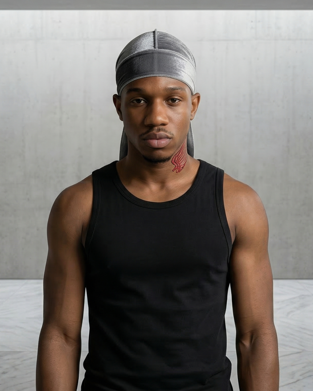 Durag En Velours Gris
