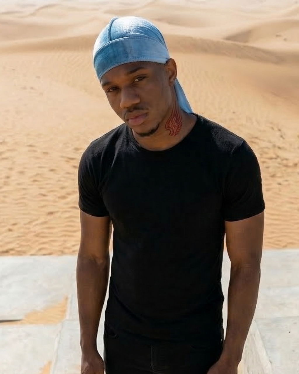 Durag aus blauem Samt 