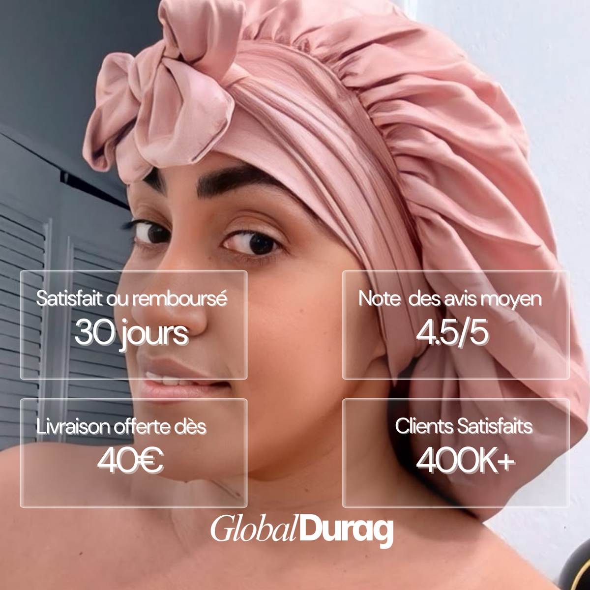 Verstellbare schwarze Satinhaube