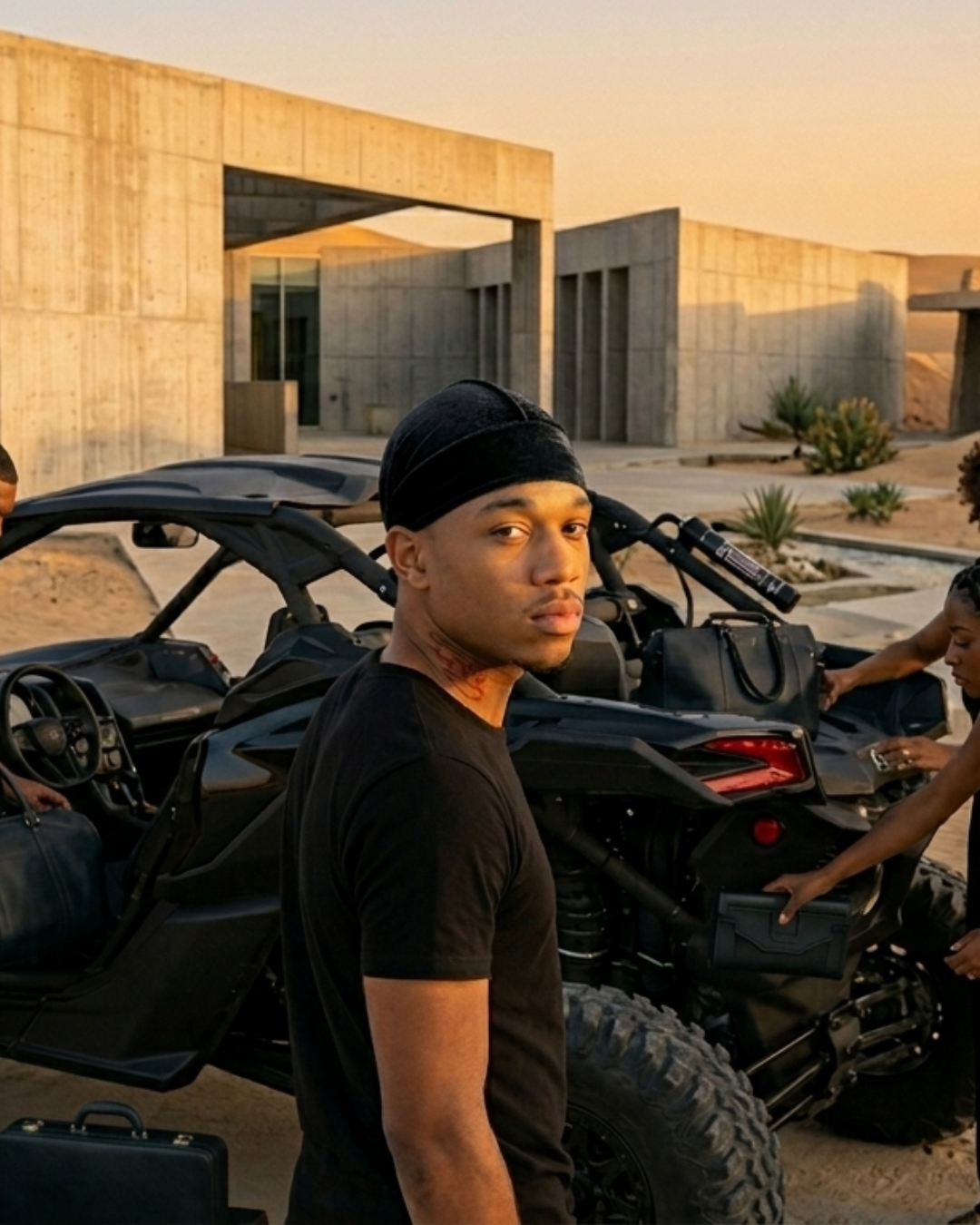 Durag En Velours Noir