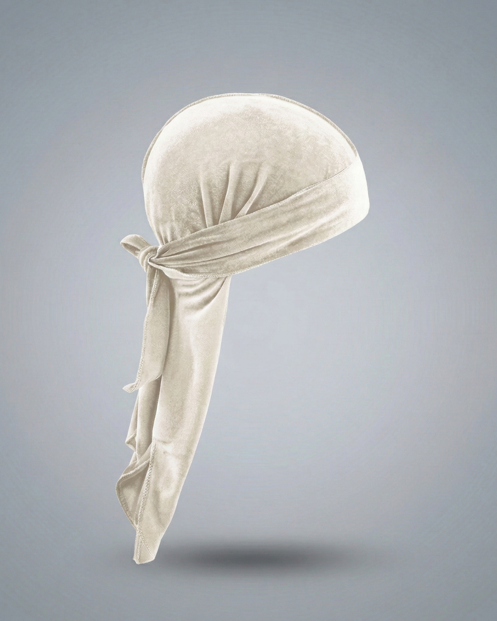 Durag En Velours Blanc Cassé