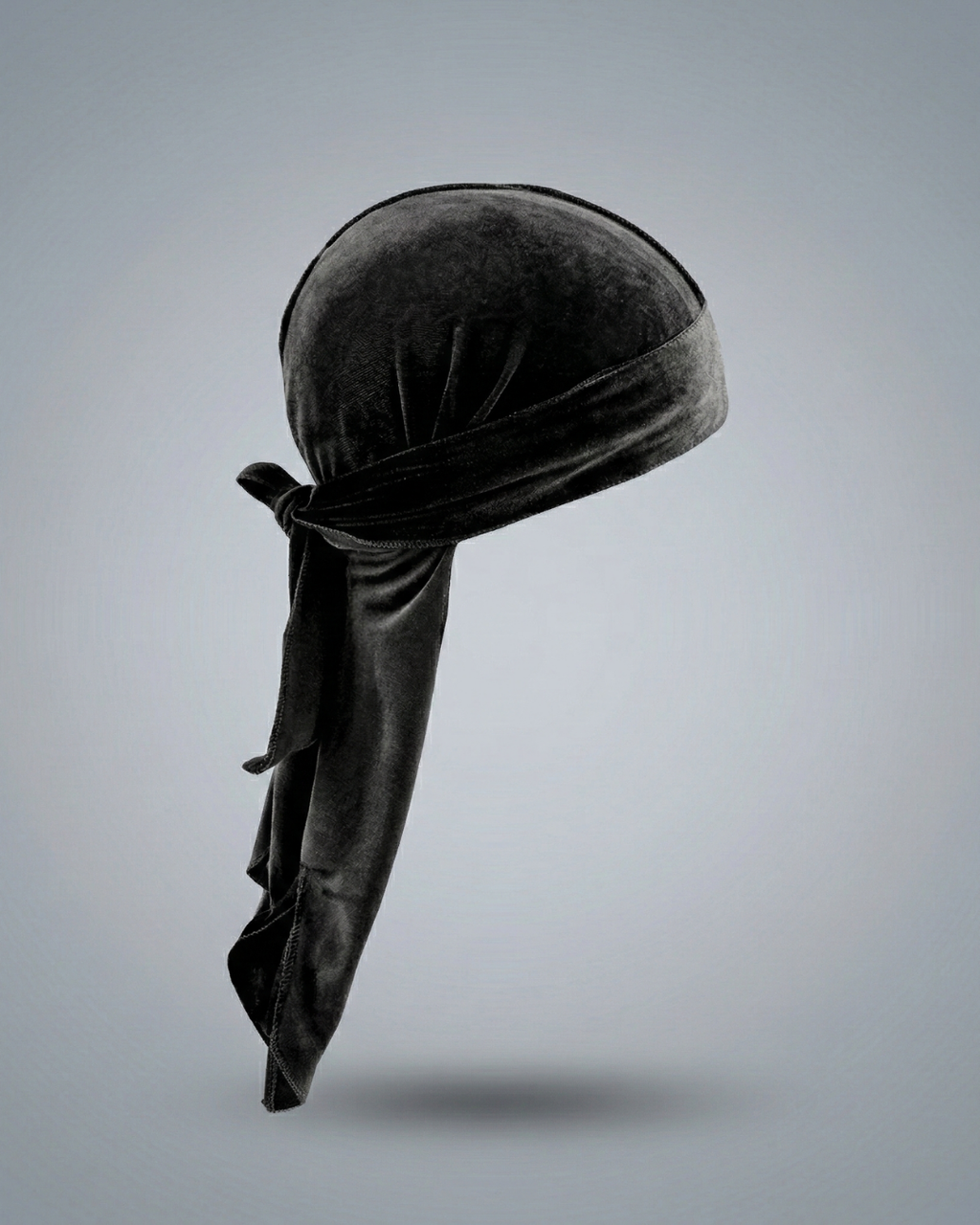 Durag aus schwarzem Samt