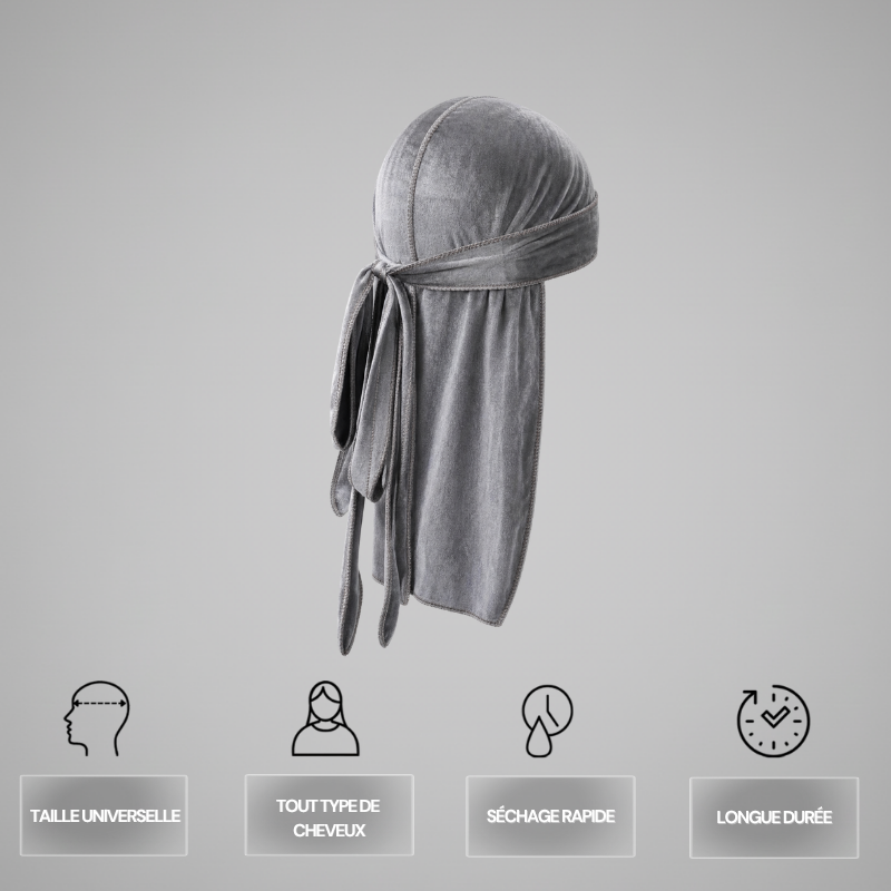 Durag aus schwarzem Samt