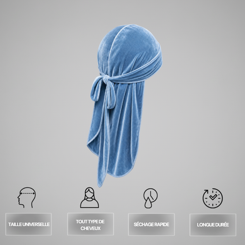 Durag aus schwarzem Samt