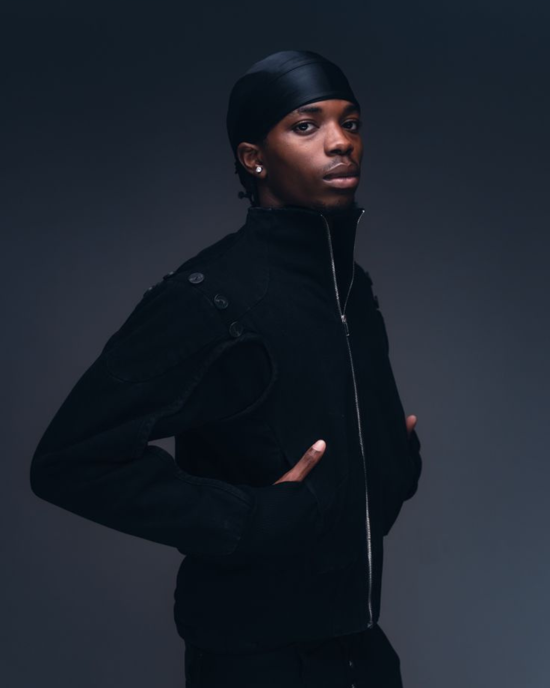 Durag en Satin Noir