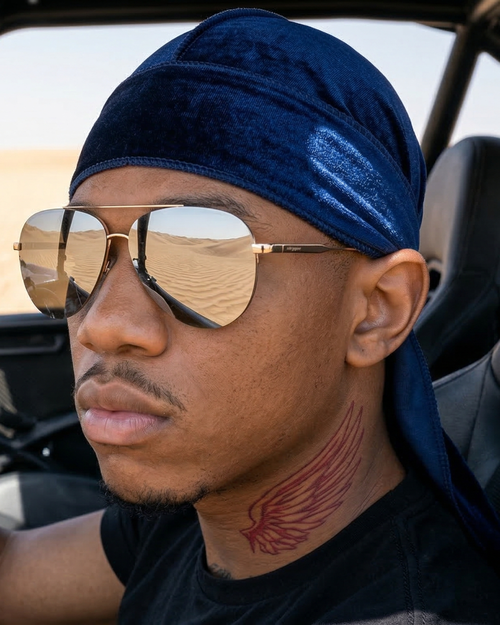 Durag En Velours Navy