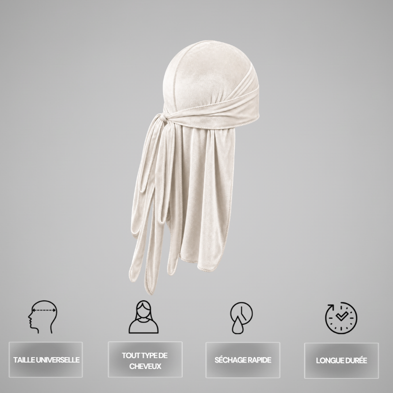 Durag aus schwarzem Samt