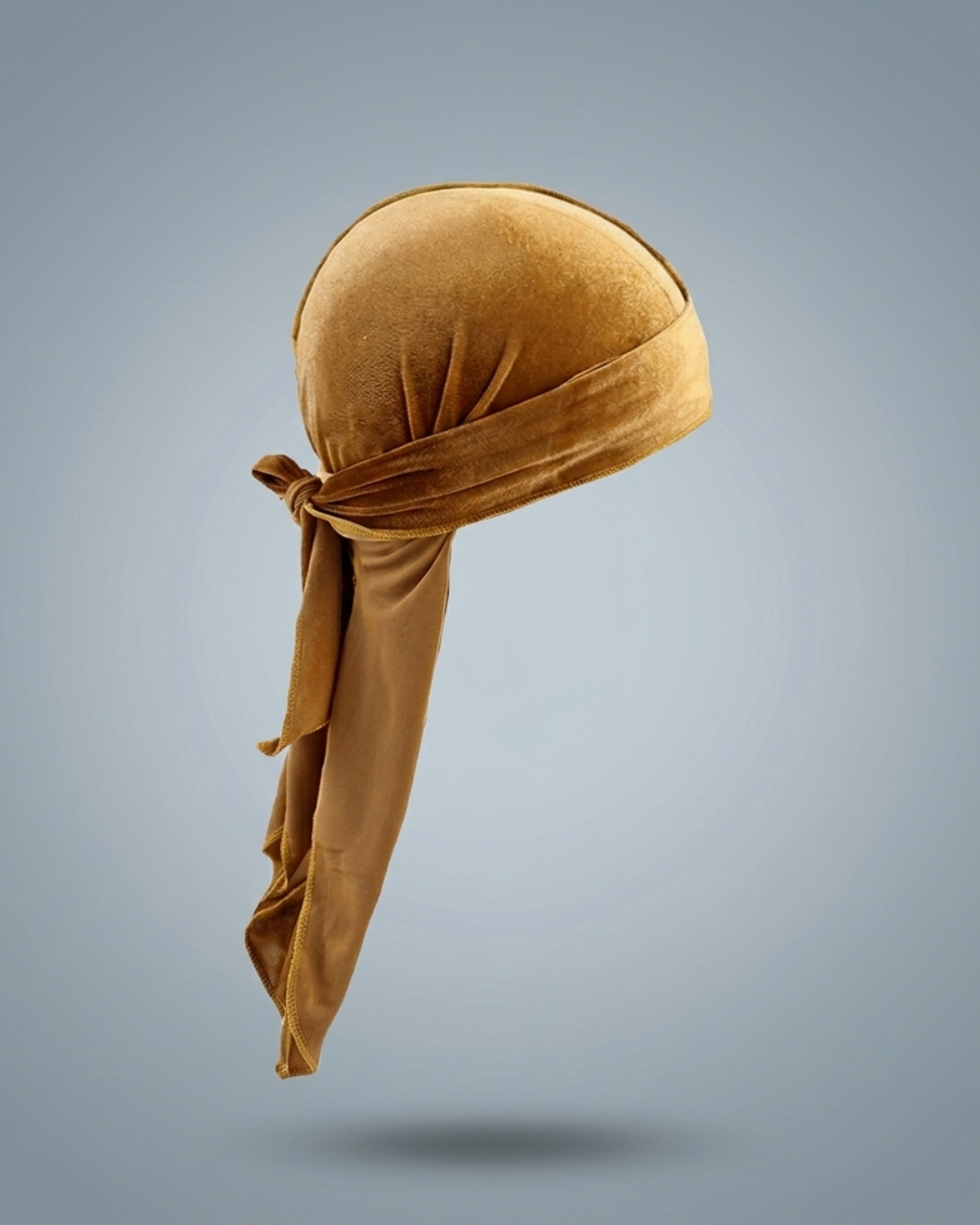 Beigefarbener Durag aus Samt