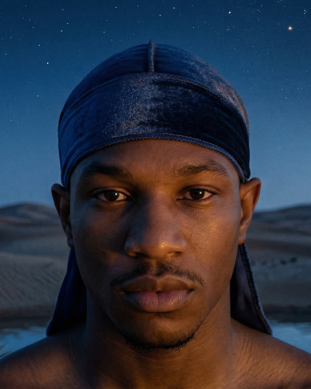 Durag En Velours Navy