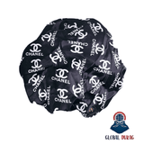 Designer Bonnets for Sale  Silky Black Chanel Bonnet by Wave Pro – WaVePr0