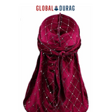 Durag En Velours Rouge Diamant | Global Durag