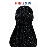Diamond Black Velvet Durag | Global Durag